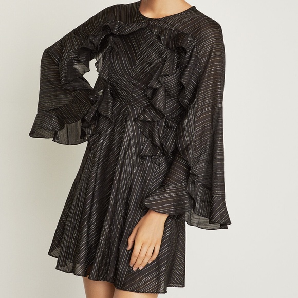 BCBGMaxazria Womens M and L Ruffle Dress NWT $348 - Picture 3 of 4